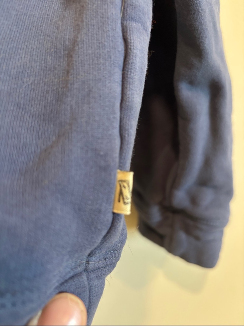Fashion Brand Company Blue Crop Zip-Up Sweater Museum of Modern Fart - Picture 2 of 3
